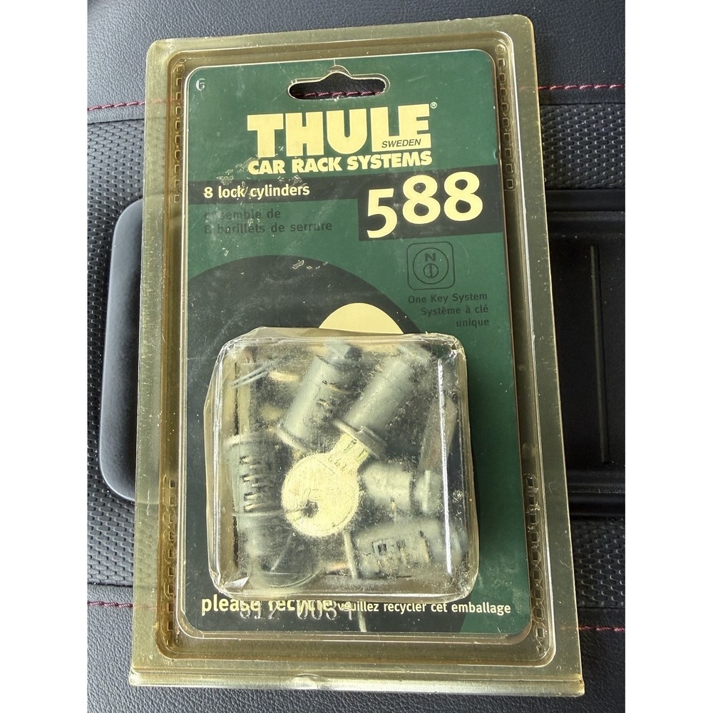 Thule 588 Car Rack Lock 8-Pack Cylinder Cores One Key System Factory Packaging
